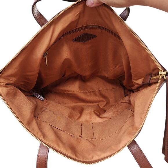 FOSSIL Felicity Black Ivory Dot Faux Leather Tote Bag Wallet Set - Picture 5 of 15